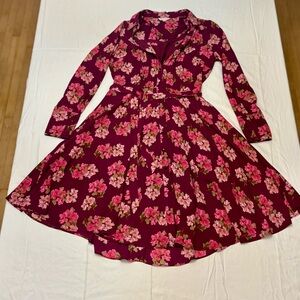Nanette Lepore Pintucked Dress Floral Dress